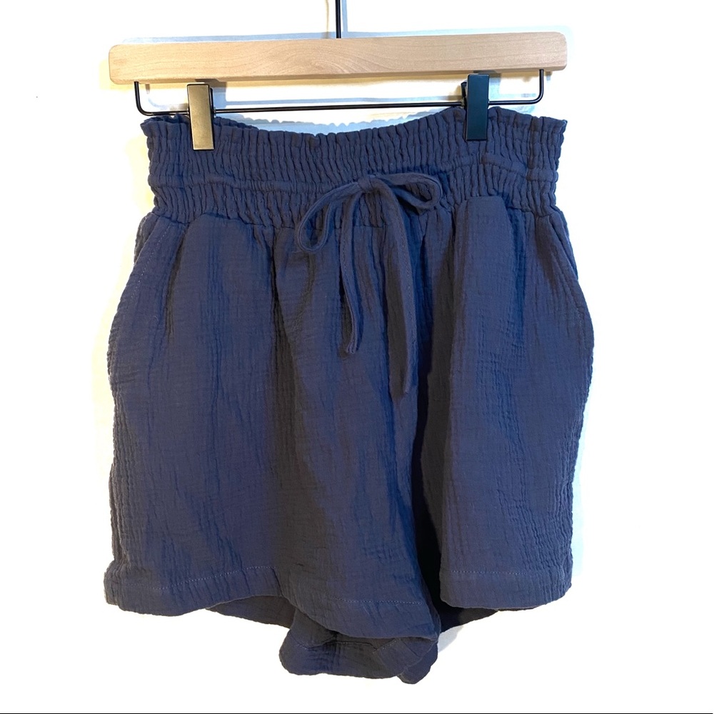 Joie Cotton Blue Estastic Waist Casual Shorts